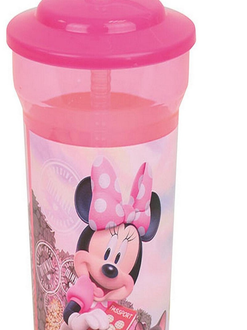 Disney Minnie Paris Gobelet Paille 400ml Rose - Kiabi