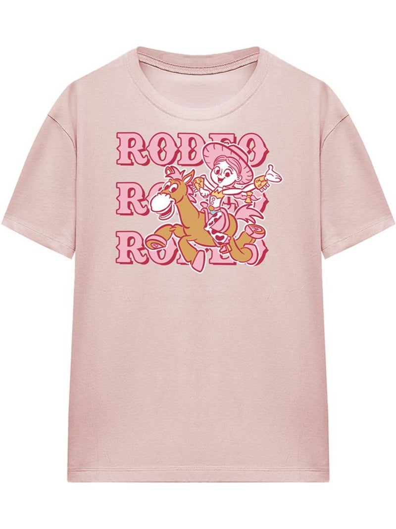 Disney Pixar - T-shirt motif Jessie et Pile-Poil RODEO (Pile-Poil, Jessie) Rose pâle - Kiabi