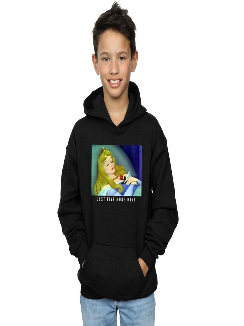 Disney Princess - Sweat à capuche FIVE MORE MINUTES Noir - Kiabi