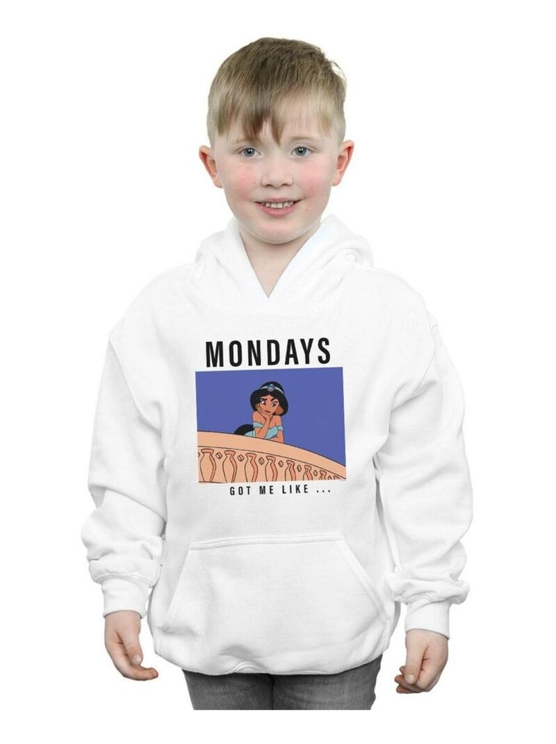 Disney Princess - Sweat à capuche MONDAYS GOT ME LIKE Blanc - Kiabi