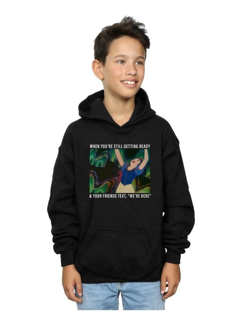 Disney Princess - Sweat à capuche STILL GETTING READY Noir - Kiabi