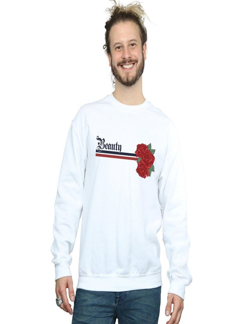 Disney Princess - Sweat BEAUTY AND THE BEAST Blanc - Kiabi