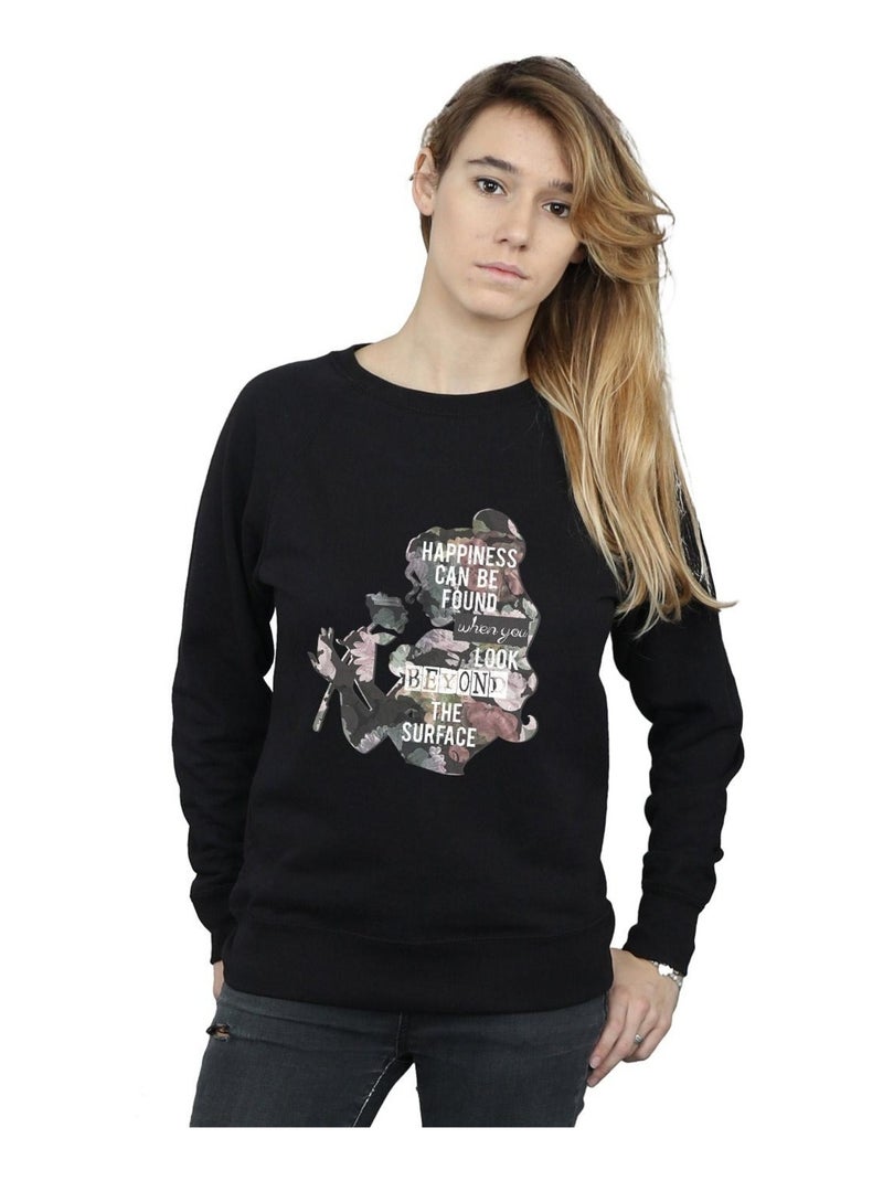 Disney Princess - Sweat HAPPINESS Noir - Kiabi