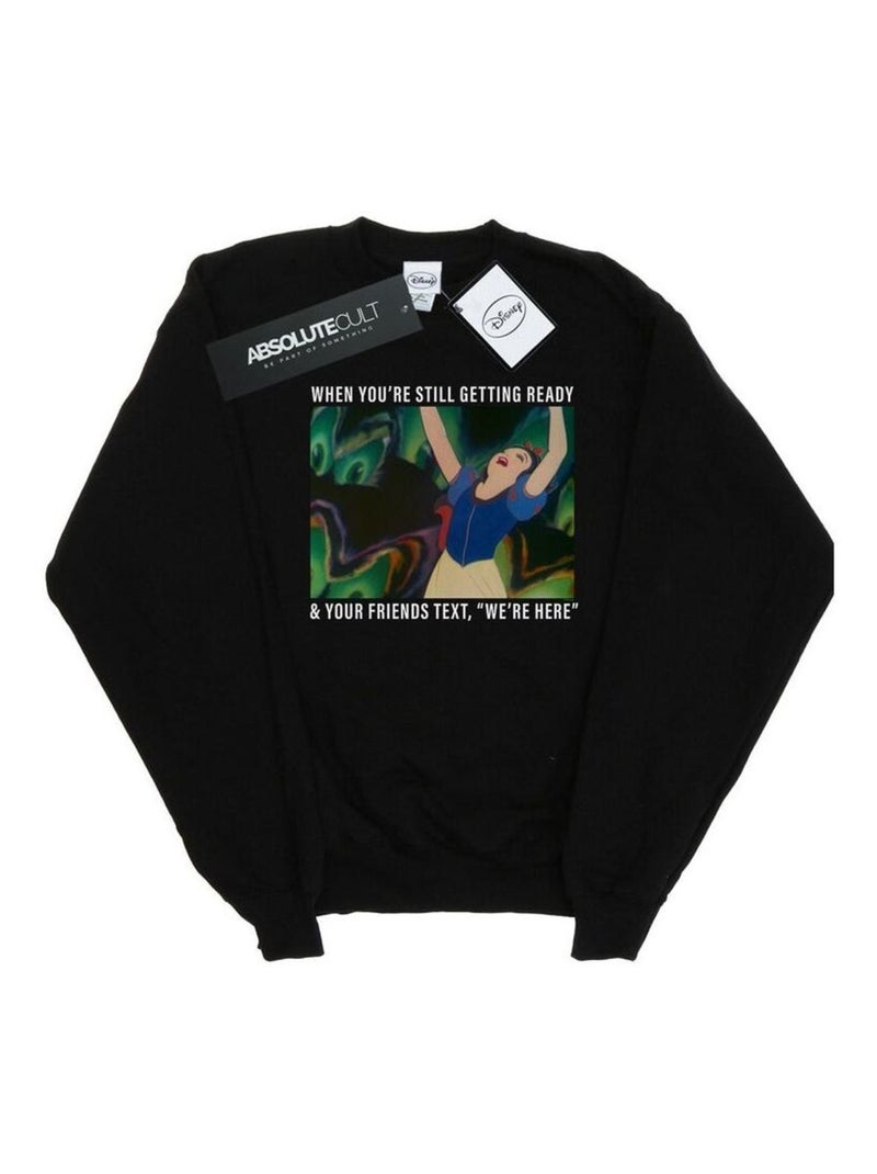 Disney Princess - Sweat STILL GETTING READY Noir - Kiabi