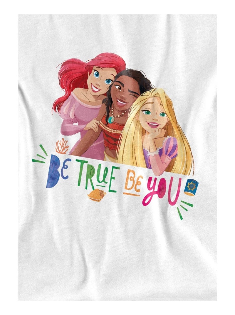 Disney Princess - T-shirt BE TRUE, BE YOU Blanc - Kiabi