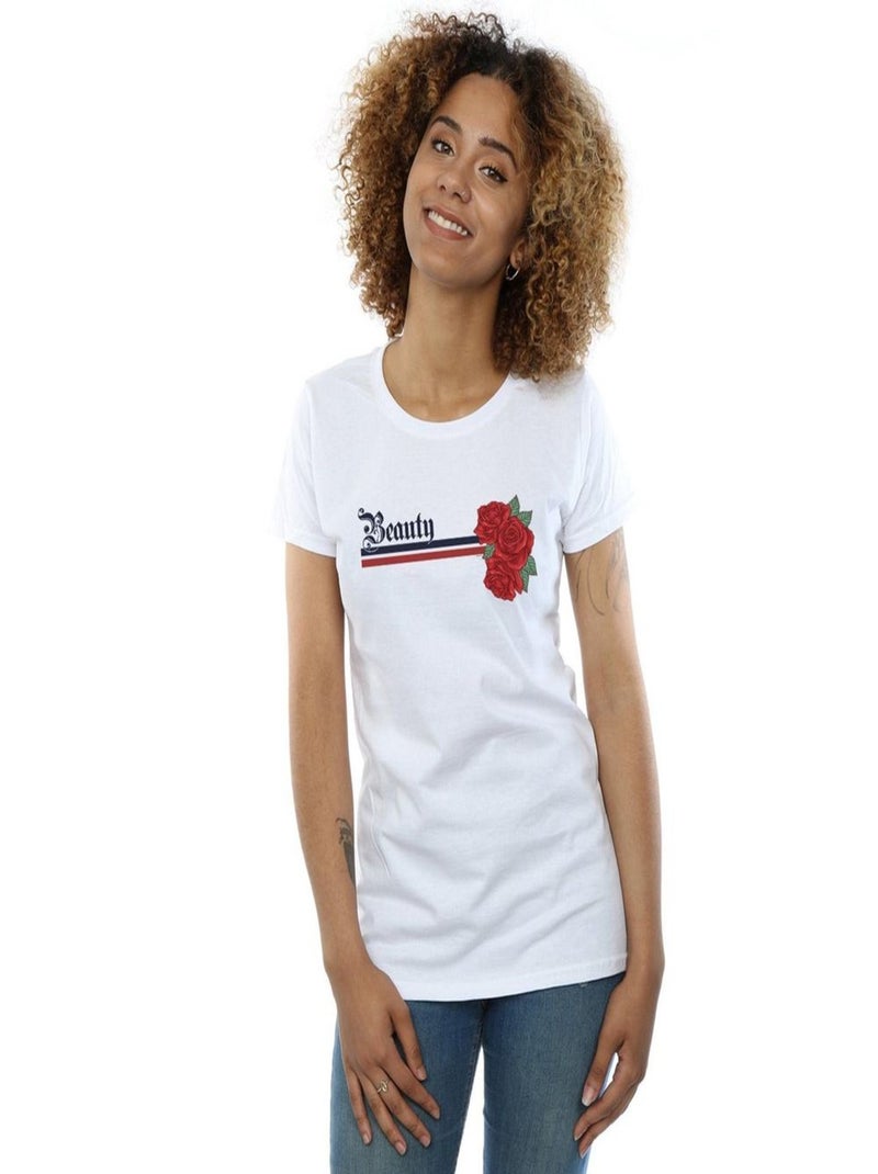 Disney Princess - T-shirt BEAUTY AND THE BEAST Blanc - Kiabi