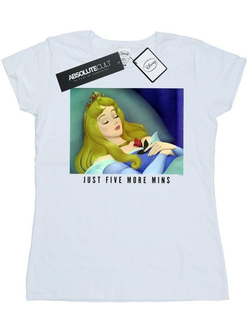 Disney Princess - T-shirt FIVE MORE MINUTES Blanc - Kiabi