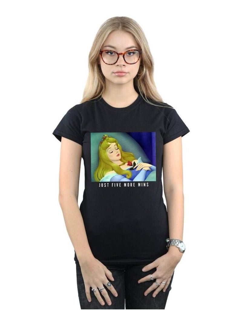Disney Princess - T-shirt FIVE MORE MINUTES Noir - Kiabi