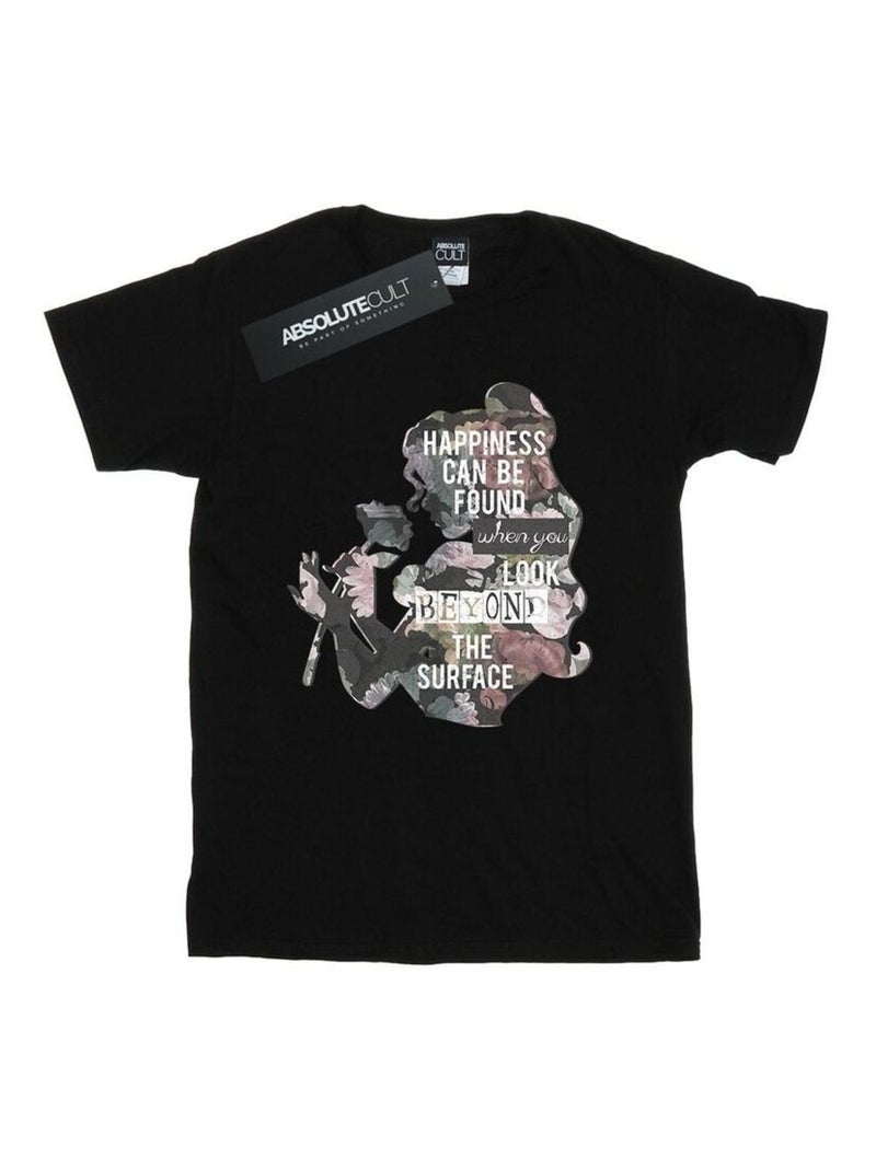 Disney Princess - T-shirt HAPPINESS Noir - Kiabi