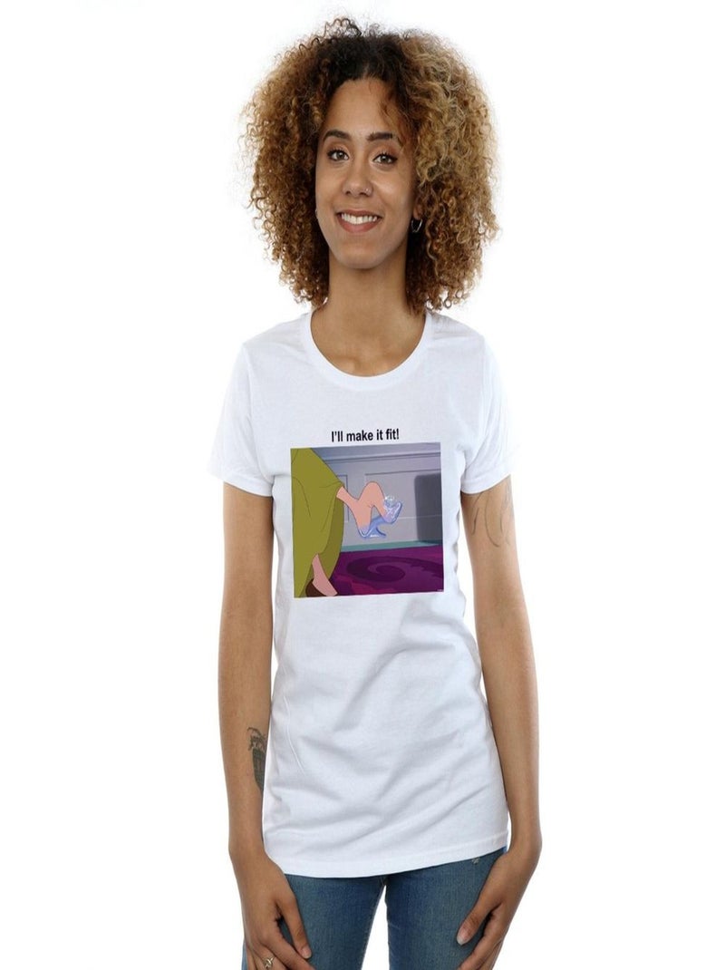 Disney Princess - T-shirt I'LL MAKE IT FIT Blanc - Kiabi