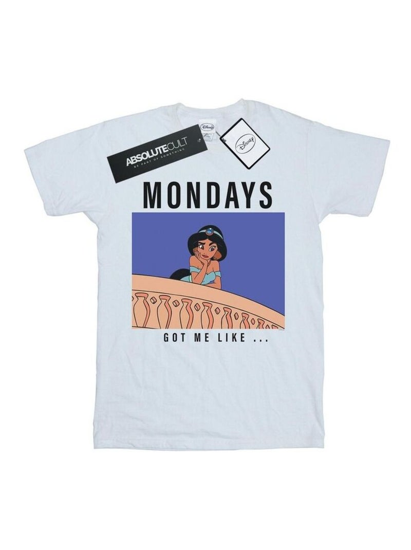 Disney Princess - T-shirt MONDAYS GOT ME LIKE Blanc - Kiabi