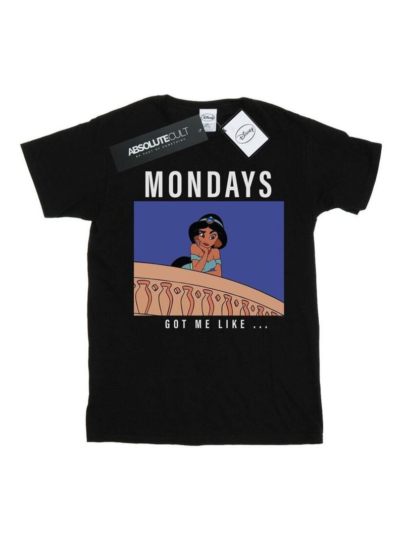 Disney Princess - T-shirt MONDAYS GOT ME LIKE Noir - Kiabi