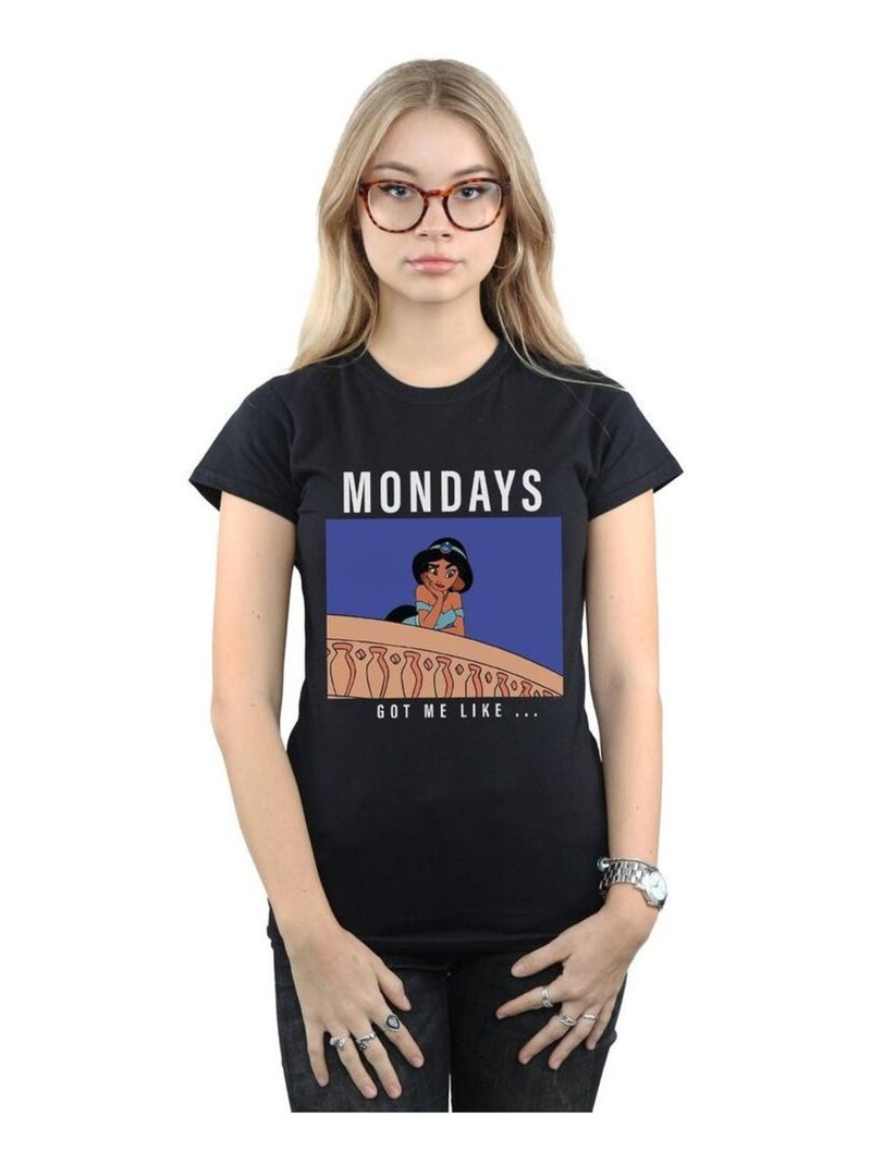 Disney Princess - T-shirt MONDAYS GOT ME LIKE Noir - Kiabi