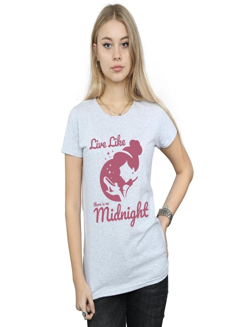Disney Princess - T-shirt NO MIDNIGHT Gris chiné - Kiabi