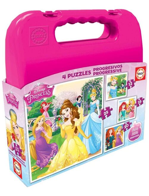 Disney princesses - mallette puzzles progressifs 12+16+20+25 - Kiabi