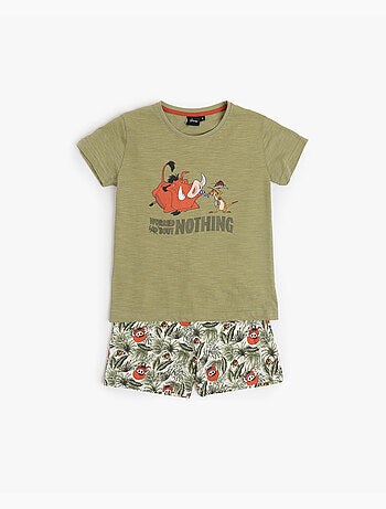 DISNEY Pyjama à manches courtes Rudder & Pumbaa pour enfants