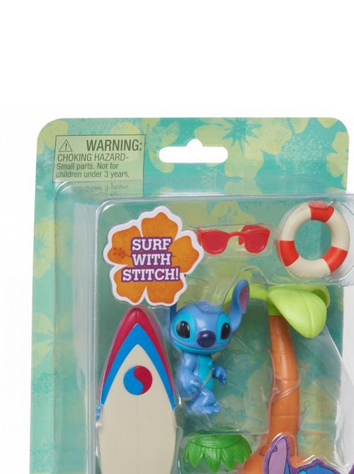 Disney stitch - coffret surf, palmier et figurine - Kiabi