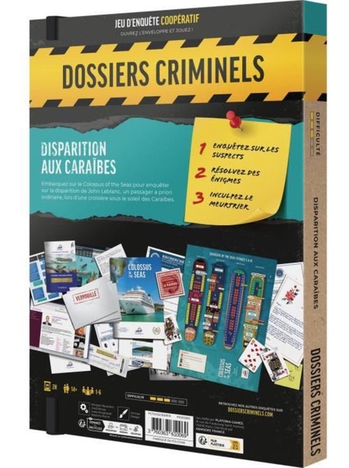 Disparition aux caraïbes - asmodee - jeu d'enquête - dès 18 ans - fabriqué en france - Kiabi