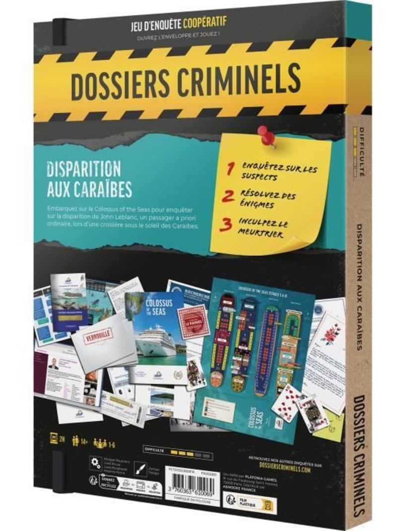 Disparition aux caraïbes - asmodee - jeu d'enquête - dès 18 ans - fabriqué en france Bleu turquoise - Kiabi