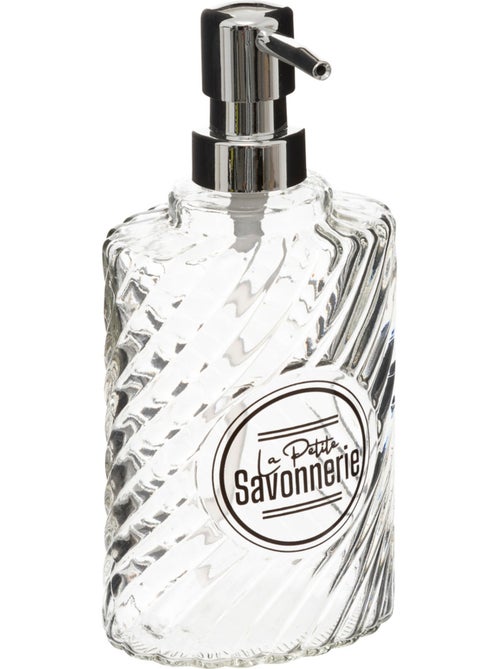 Distributeur à savon verre transparent - Kiabi