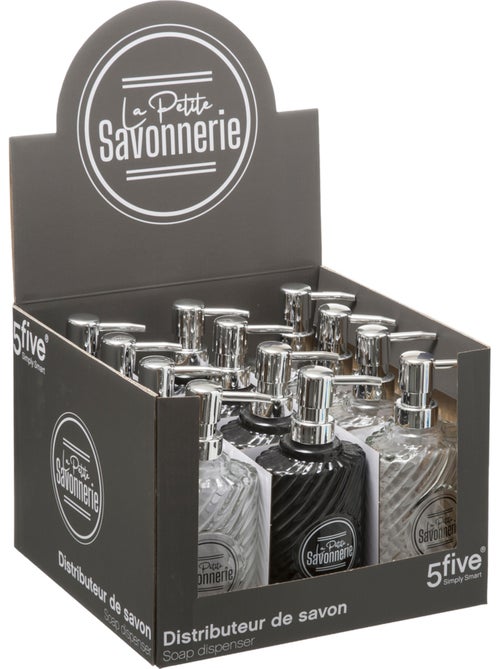 Distributeur à savon verre transparent - Kiabi