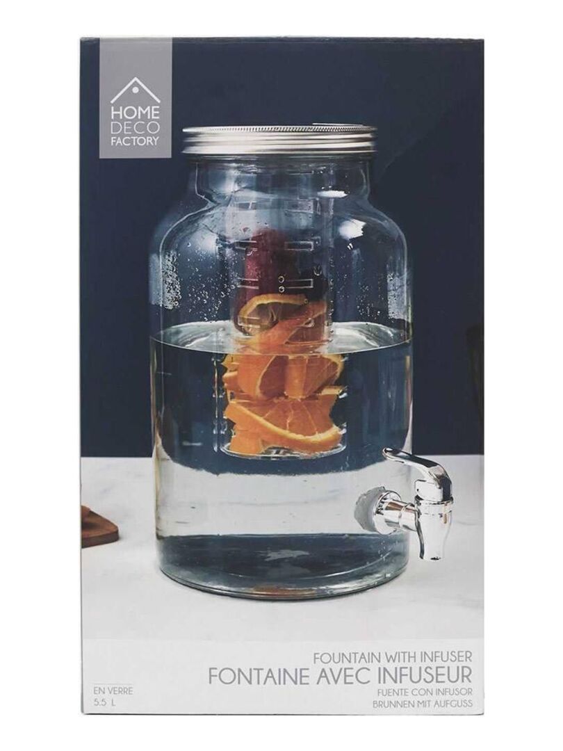 Distributeur De Boisson Transparent 9,9 L - Avec Robinet, Idéal Pour Cocktails, Punch, Fêtes