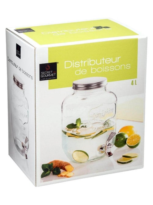 Distributeur de boisson en verre 4L - Kiabi