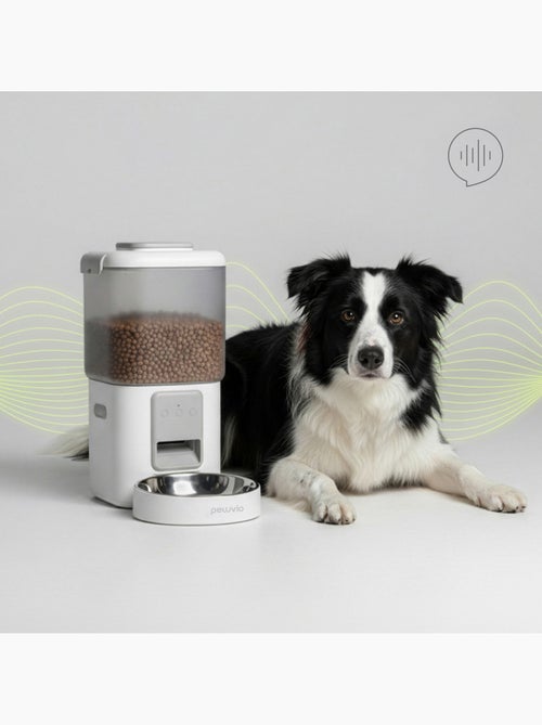 Distributeur de croquettes Automatique Chien PELUVIO Crispy - Wi-Fi - 4,5 L - 4 Repas/jour - Kiabi Distributeur de croquettes Automatique Chien PELUVIO Crispy - Wi-Fi - 4,5 L - 4 Repas/jour - Kiabi