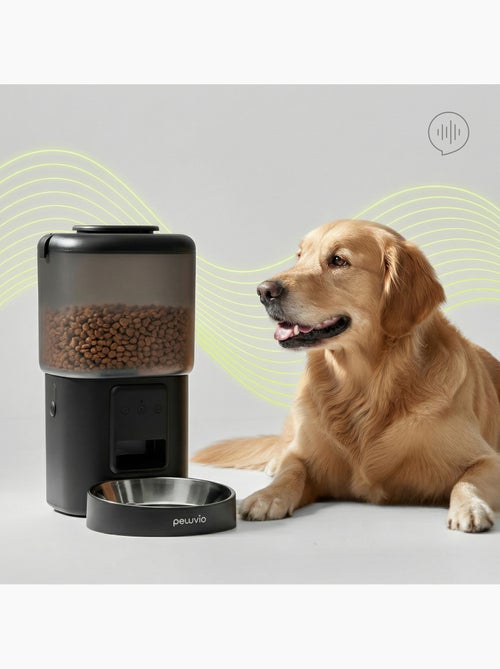 Distributeur de croquettes Automatique Chien PELUVIO Crispy - Wi-Fi - 4,5 L - 4 Repas/jour - Kiabi Distributeur de croquettes Automatique Chien PELUVIO Crispy - Wi-Fi - 4,5 L - 4 Repas/jour - Kiabi