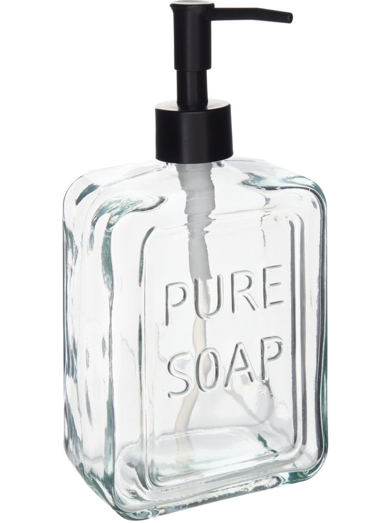 Distributeur de savon 550ml en verre Transparent - Kiabi