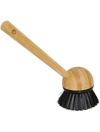Distributeur de savon avec brosse et éponge bambou