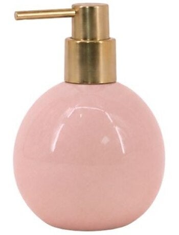 Distributeur de savon céramique rose effet craquelé