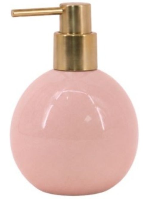 Distributeur de savon céramique rose effet craquelé - Kiabi