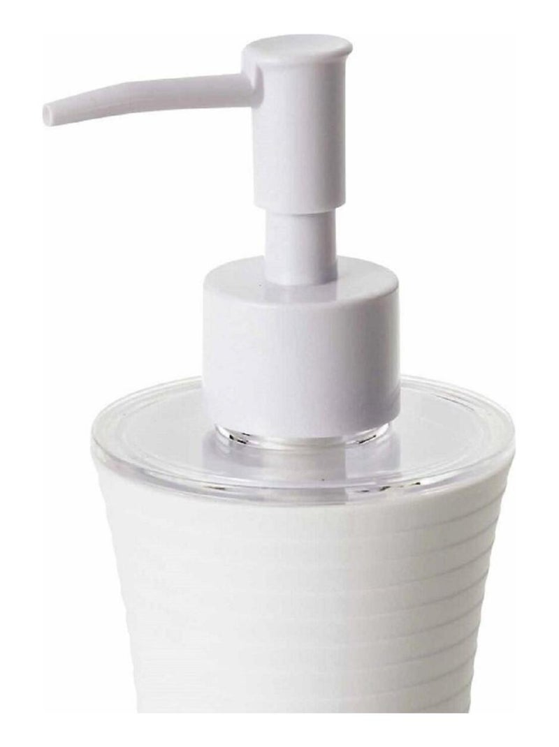 Distributeur de savon DESIGN en polystyrène rechargeable 7 x 7 x 18 cm - Guy Levasseur Blanc - Kiabi