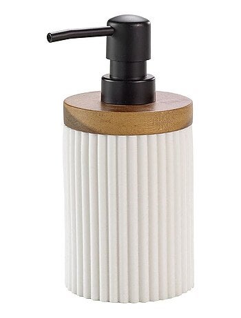 Distributeur de savon effet pierre et acacia HAMILTON
