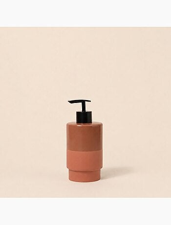 Distributeur de savon en céramique terracotta