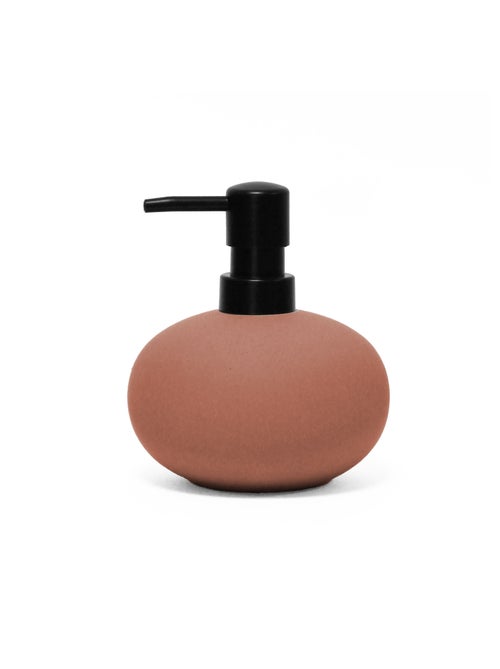 Distributeur de savon en gres 12 cm Mambos terracotta - Kiabi