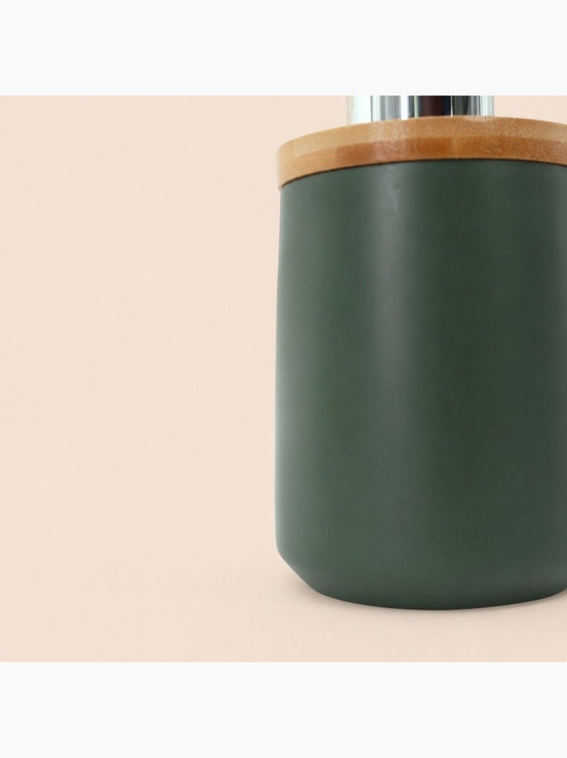 Distributeur de savon en résine verte Vert - Kiabi