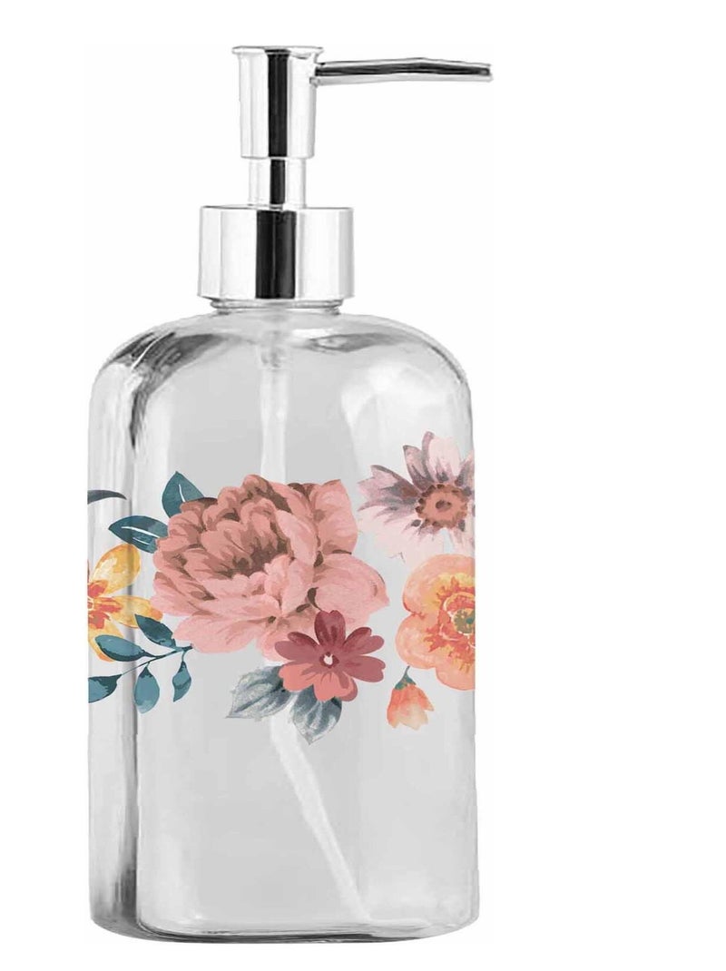Distributeur de Savon en verre Fleurs jayana Transparent - Kiabi
