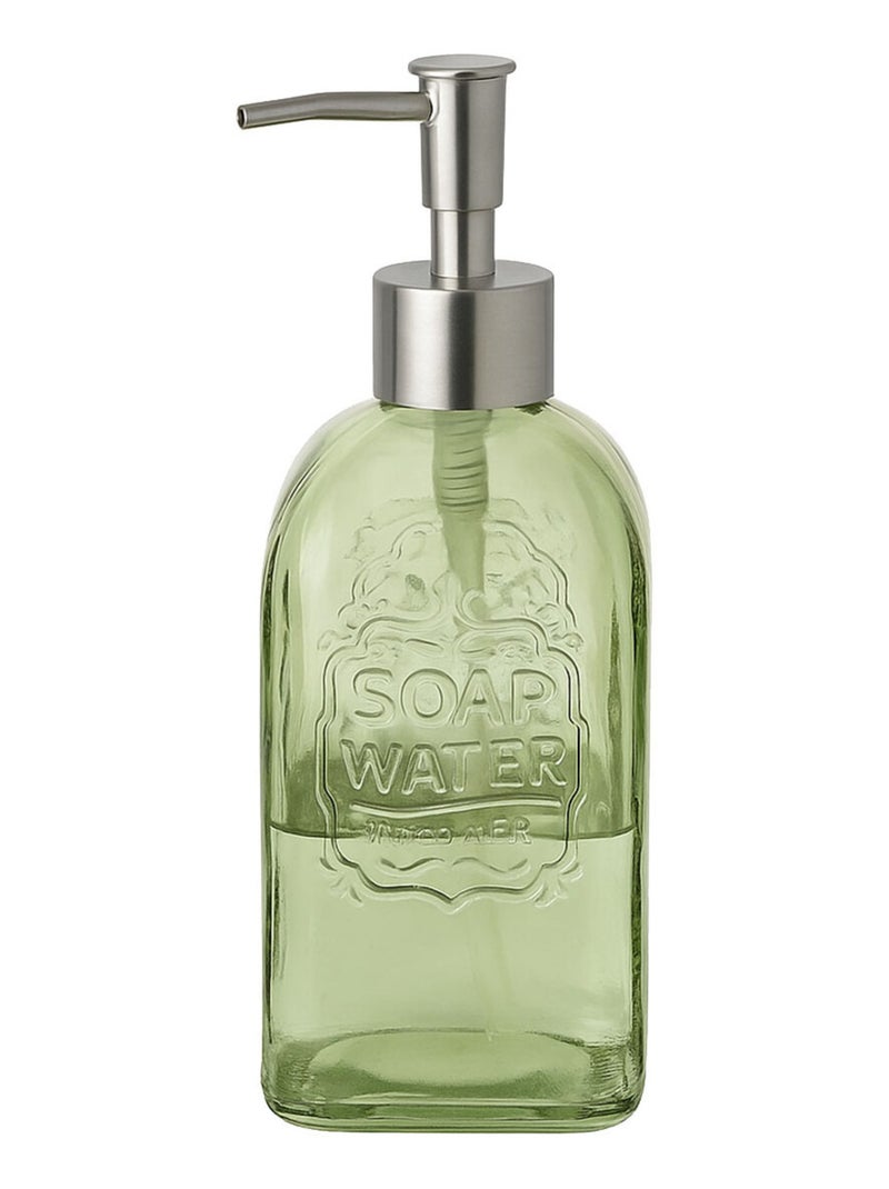 Distributeur de savon en verre Vert - Kiabi