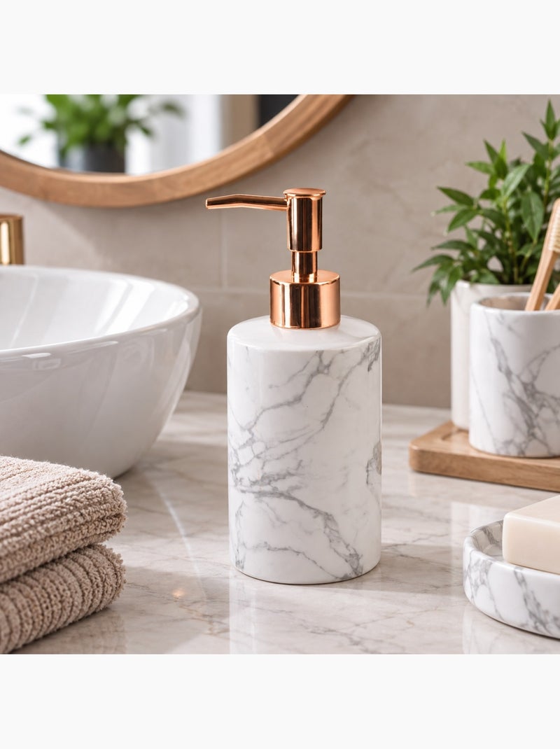 Distributeur de savon marbre Blanc - Kiabi