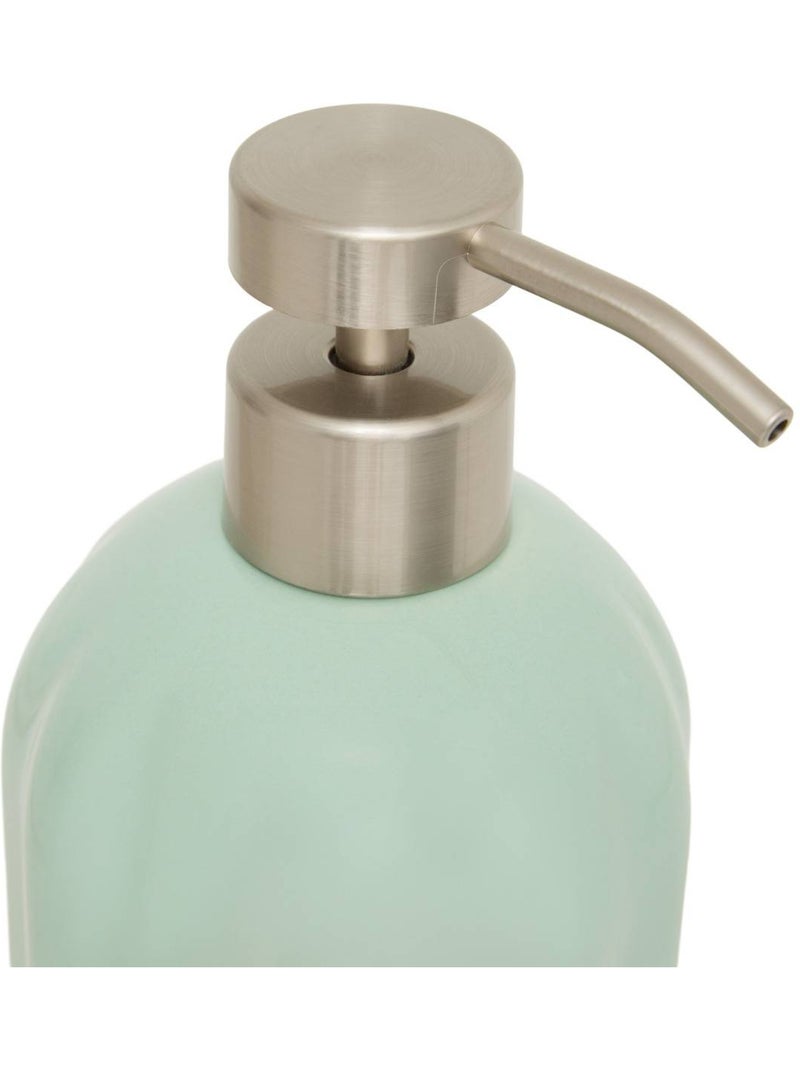 Distributeur de savon rond en grès colorama Vert clair - Kiabi
