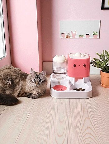 Distributeur d'eau et de croquettes pour chien et chat KAWAI