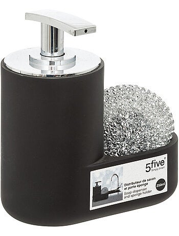 Distributeur savon 300ml avec éponge BLACK EDITION