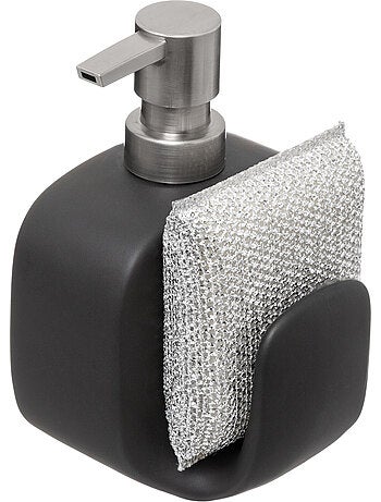 Distributeur savon avec éponge 400ml BLACK EDITION