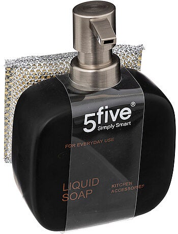 Distributeur savon avec éponge 400ml BLACK EDITION