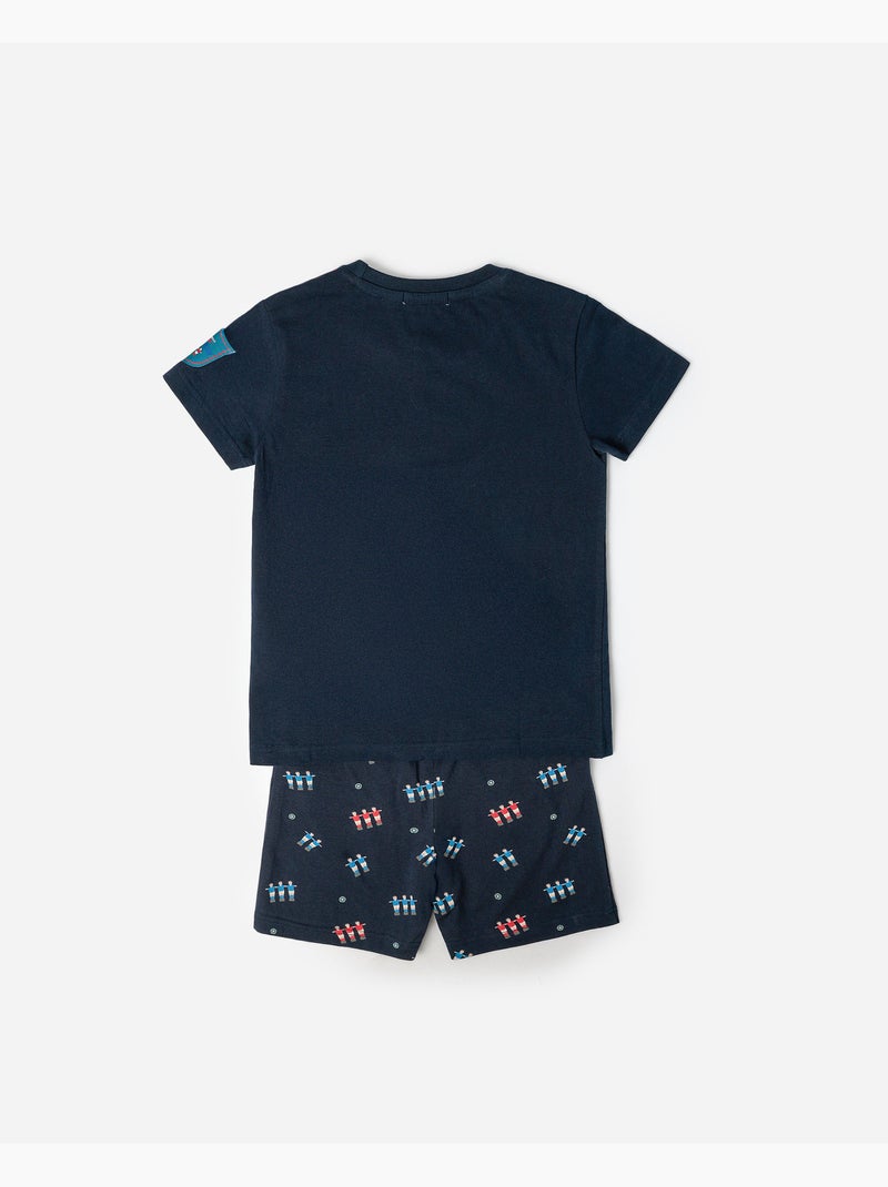 DIVER Mon pyjama de football à manches courtes préféré pour garçons Bleu marine - Kiabi