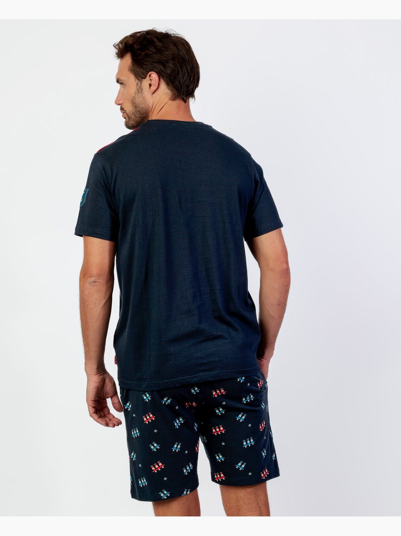 DIVER Mon pyjama de football préféré à manches courtes pour homme Bleu marine - Kiabi