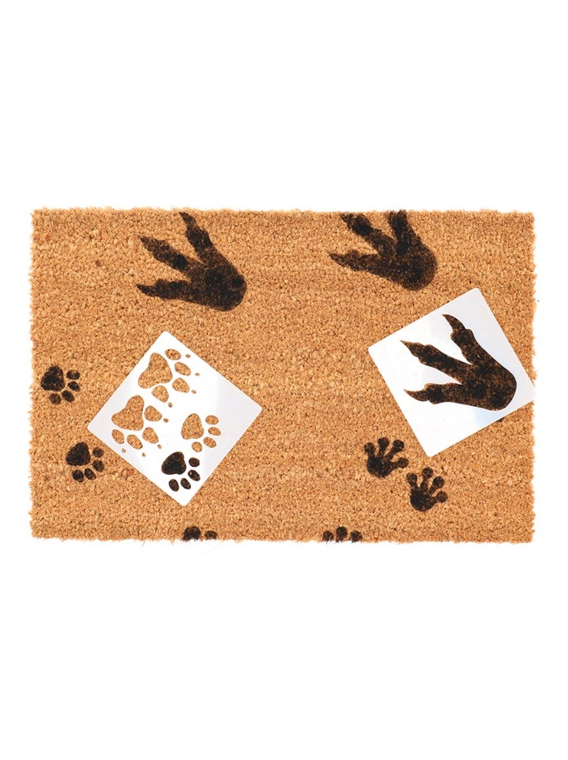 DIY Paillasson empreintes d'animaux Marron - Kiabi