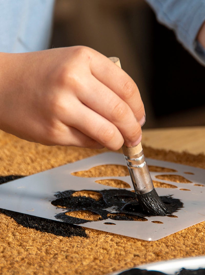 DIY Paillasson empreintes d'animaux Marron - Kiabi